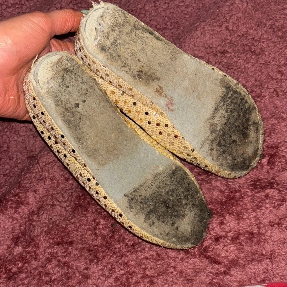 Kids vintage Disney jasmine Gold and Purple Princess Shoes